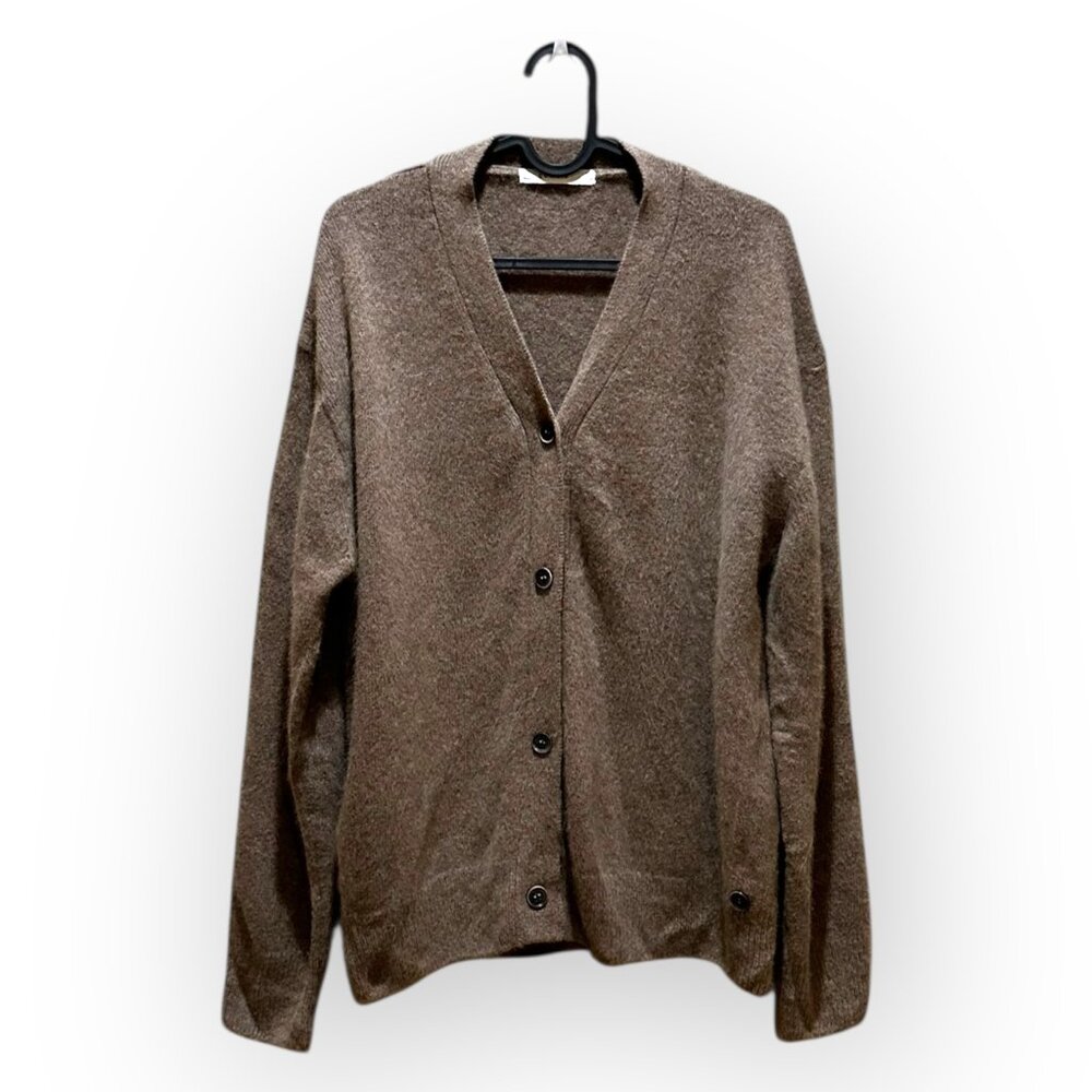 Comete Anthropologie 100% Cashmere Button Front Cardigan Brown Tan
